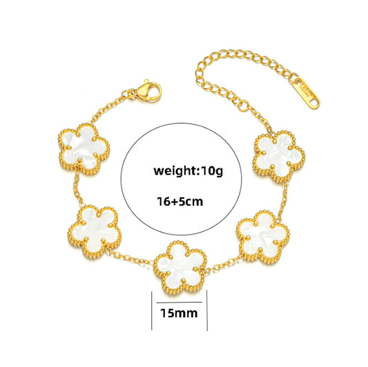 Plum Blossom Double-sided Five Small Flower Bracelet