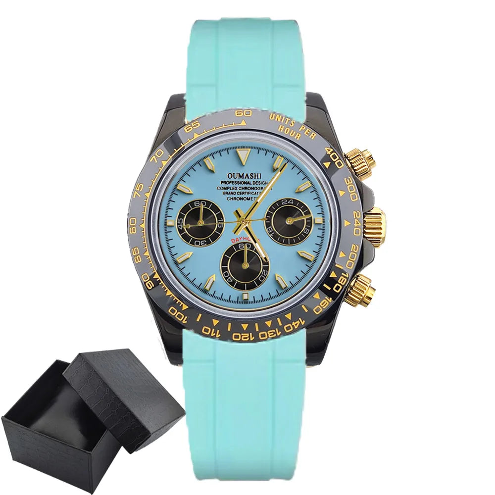 Luxury Sports VK63 Quartz Watch Sapphire Glass 316L stainless steel waterproof for men's custom watches with VK63 watch movement