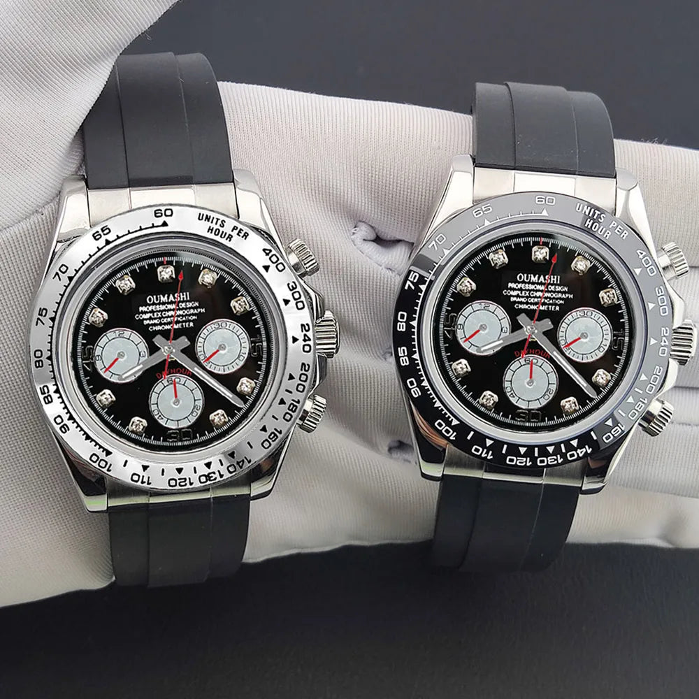 Luxury Sports VK63 Quartz Watch Sapphire Glass 316L stainless steel waterproof for men's custom watches with VK63 watch movement