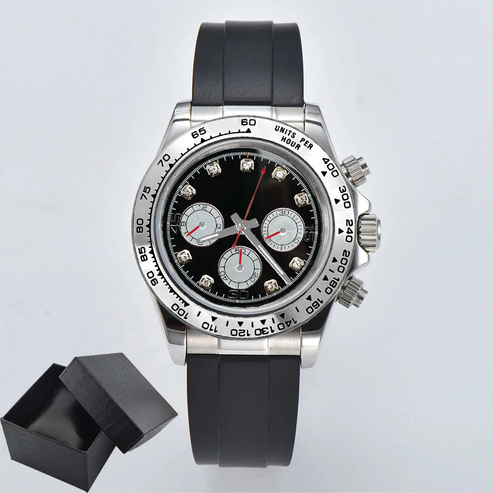 Luxury Sports VK63 Quartz Watch Sapphire Glass 316L stainless steel waterproof for men's custom watches with VK63 watch movement