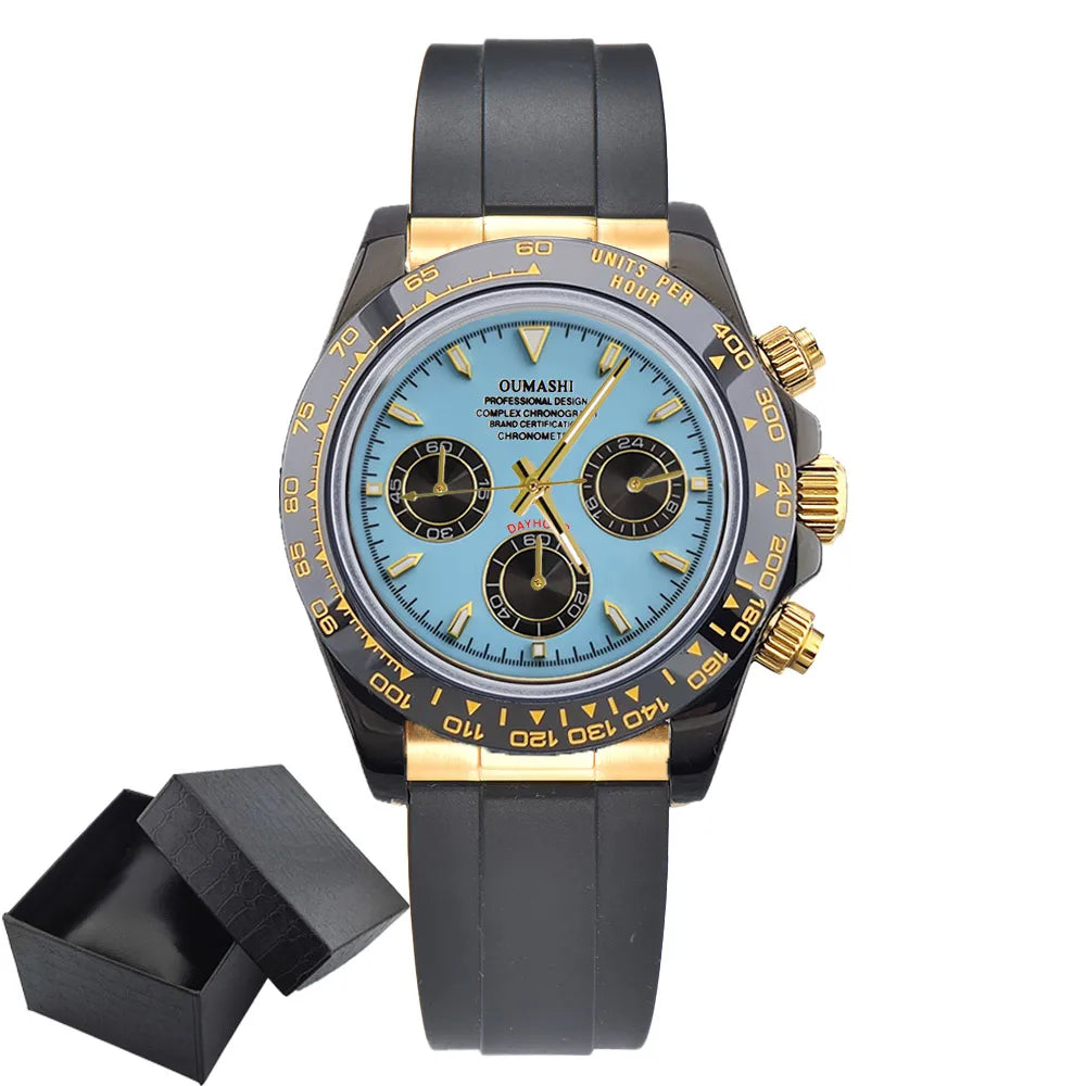 Luxury Sports VK63 Quartz Watch Sapphire Glass 316L stainless steel waterproof for men's custom watches with VK63 watch movement