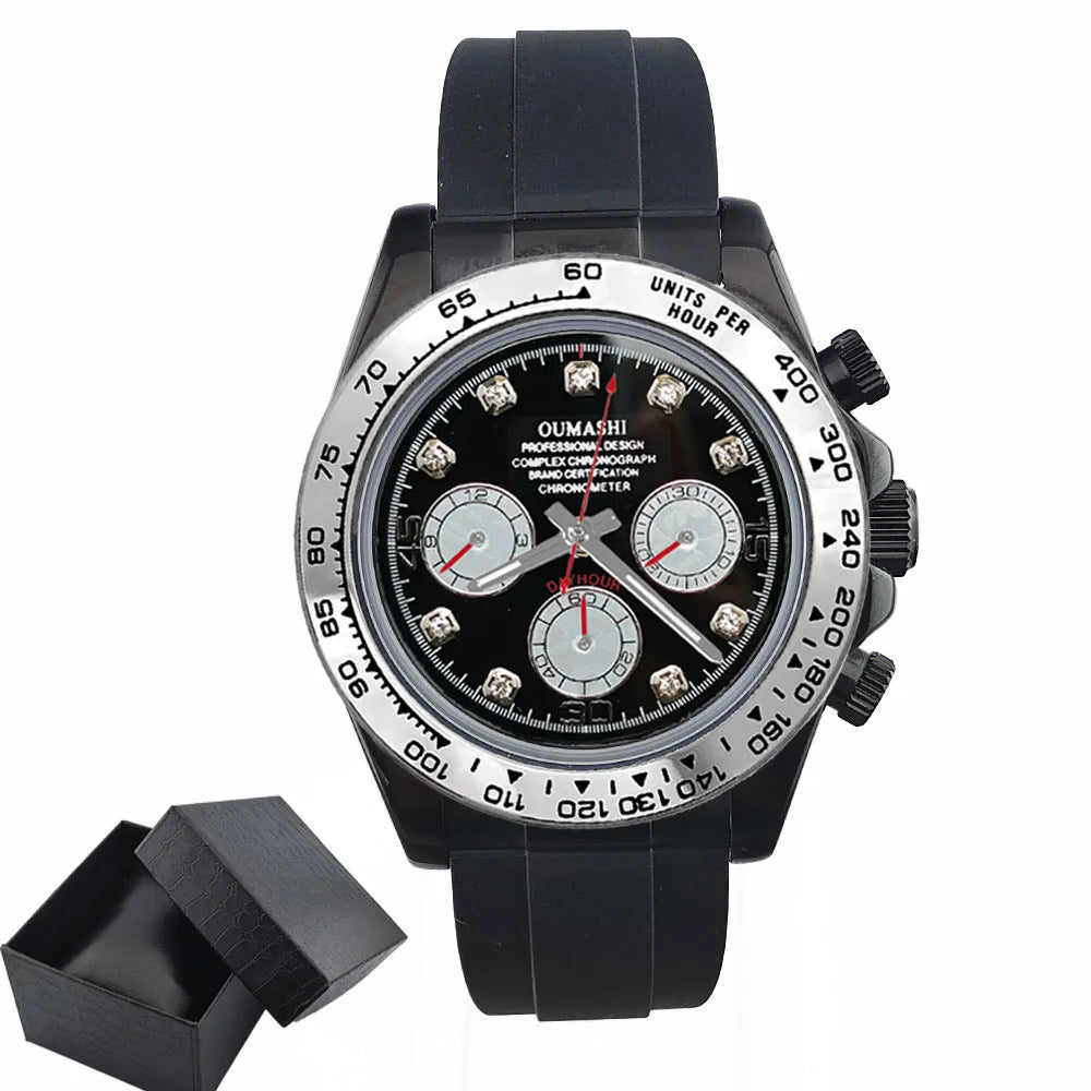 Luxury Sports VK63 Quartz Watch Sapphire Glass 316L stainless steel waterproof for men's custom watches with VK63 watch movement