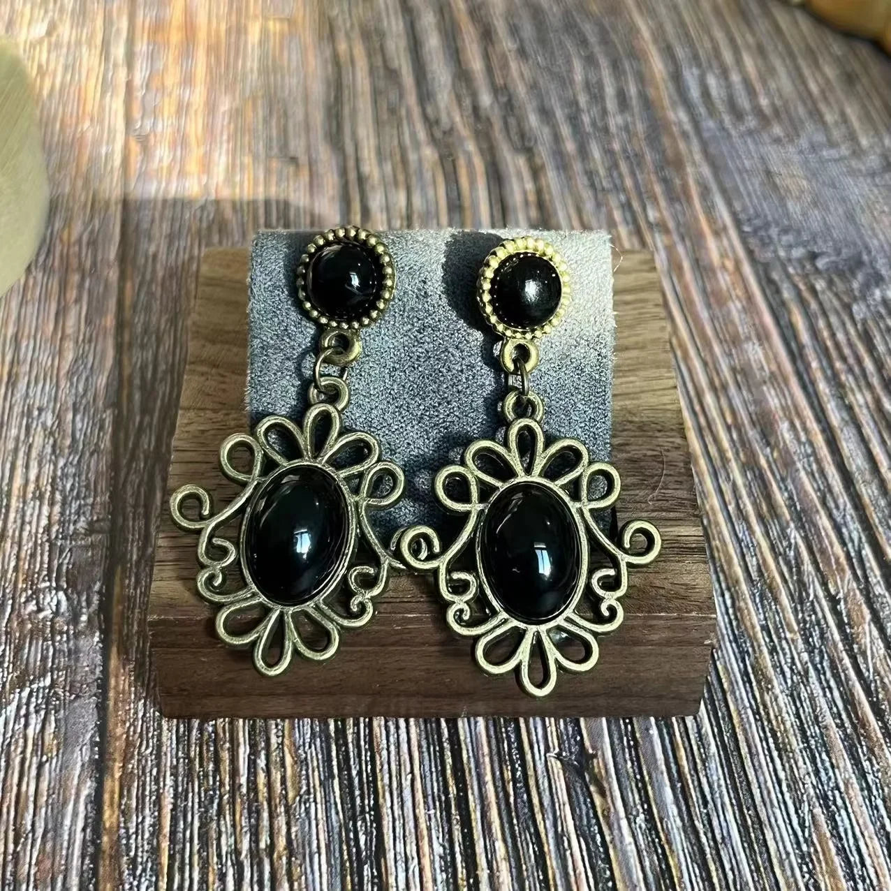 Historical Queen Anne Boleyn Handmade Glaze Necklace Earrings Bracelet Tudor Style Blue Red Necklace Costume Accessories