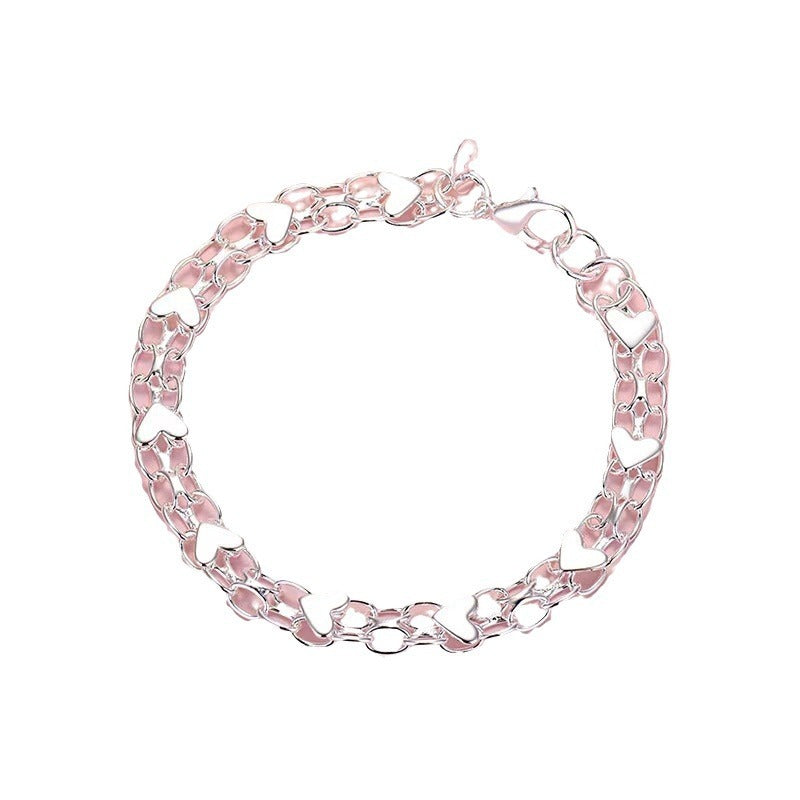 925 Silver Women's Love Couple's Bracelet Jewelry