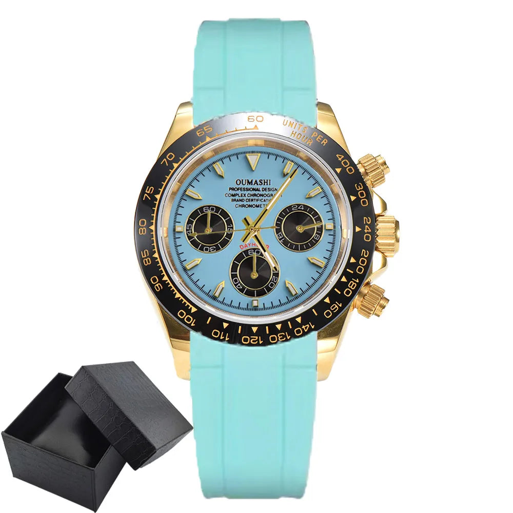 Luxury Sports VK63 Quartz Watch Sapphire Glass 316L stainless steel waterproof for men's custom watches with VK63 watch movement