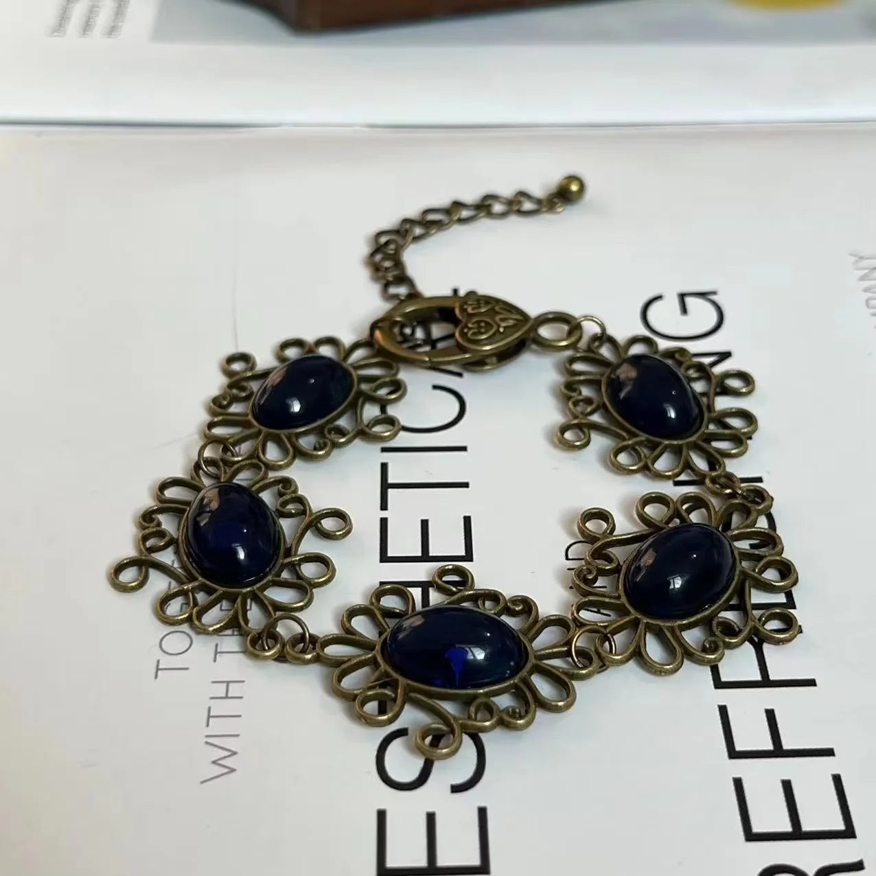 Historical Queen Anne Boleyn Handmade Glaze Necklace Earrings Bracelet Tudor Style Blue Red Necklace Costume Accessories