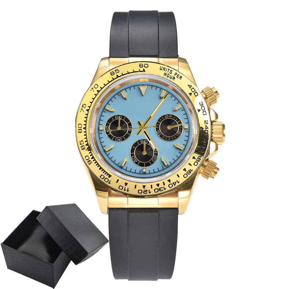 Luxury Sports VK63 Quartz Watch Sapphire Glass 316L stainless steel waterproof for men's custom watches with VK63 watch movement