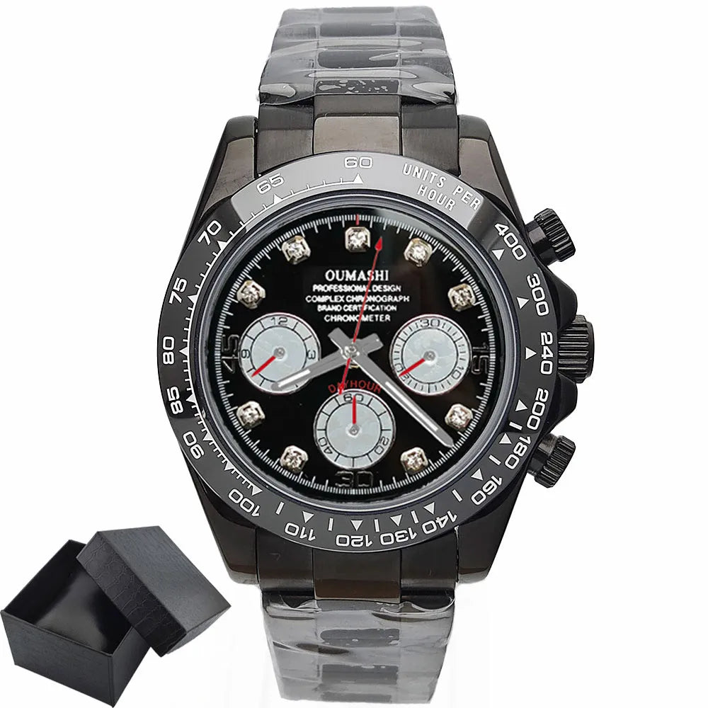 Luxury Sports VK63 Quartz Watch Sapphire Glass 316L stainless steel waterproof for men's custom watches with VK63 watch movement