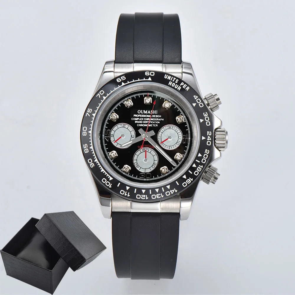 Luxury Sports VK63 Quartz Watch Sapphire Glass 316L stainless steel waterproof for men's custom watches with VK63 watch movement