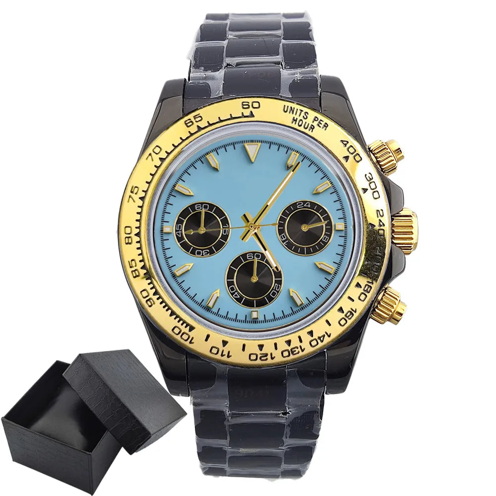 Luxury Sports VK63 Quartz Watch Sapphire Glass 316L stainless steel waterproof for men's custom watches with VK63 watch movement