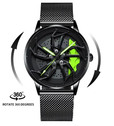 Men 3D Real Wheel Watches