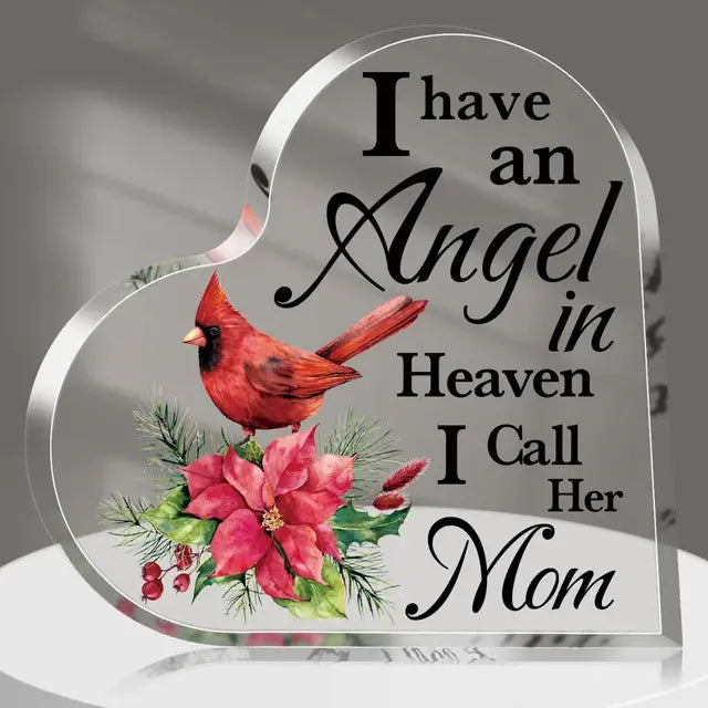 Elegant Acrylic Heart Plaque featuring a heartfelt tribute, ideal for celebrating special moments and cherished memories.