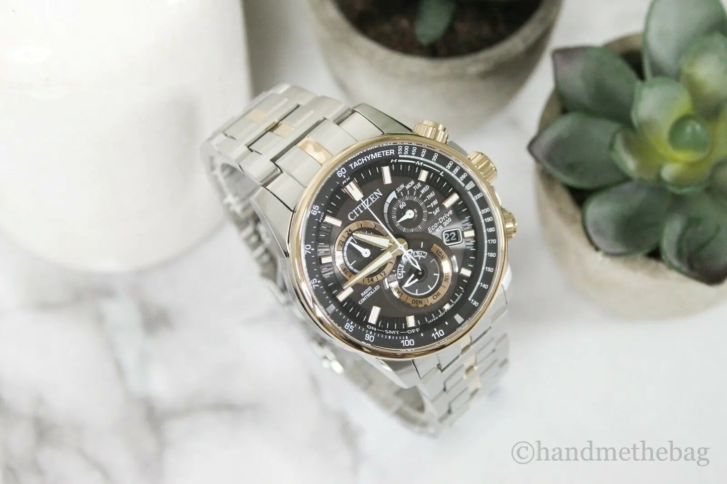 Two-Tone Silver Gold Bracelet Watch