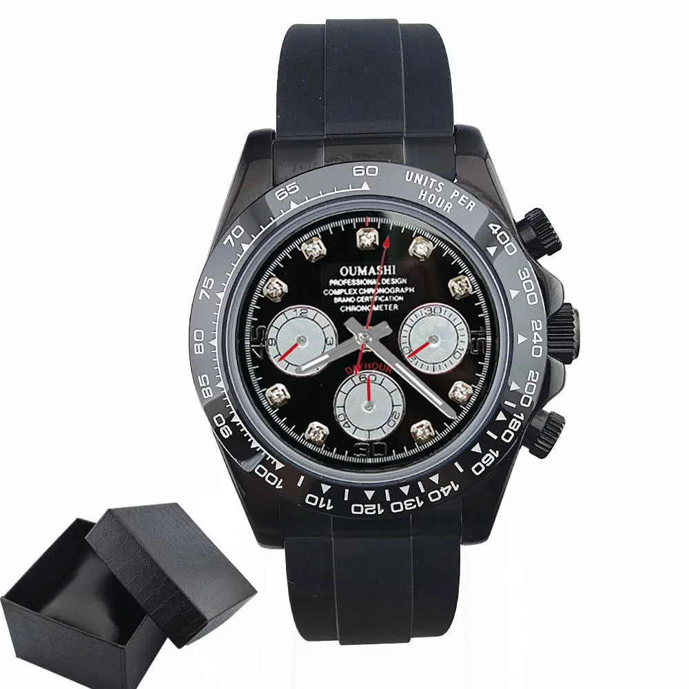 Luxury Sports VK63 Quartz Watch Sapphire Glass 316L stainless steel waterproof for men's custom watches with VK63 watch movement