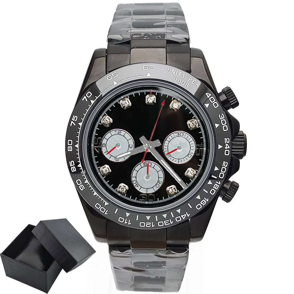 Luxury Sports VK63 Quartz Watch Sapphire Glass 316L stainless steel waterproof for men's custom watches with VK63 watch movement