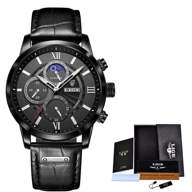 Leather Men Quartz Luxury Watch