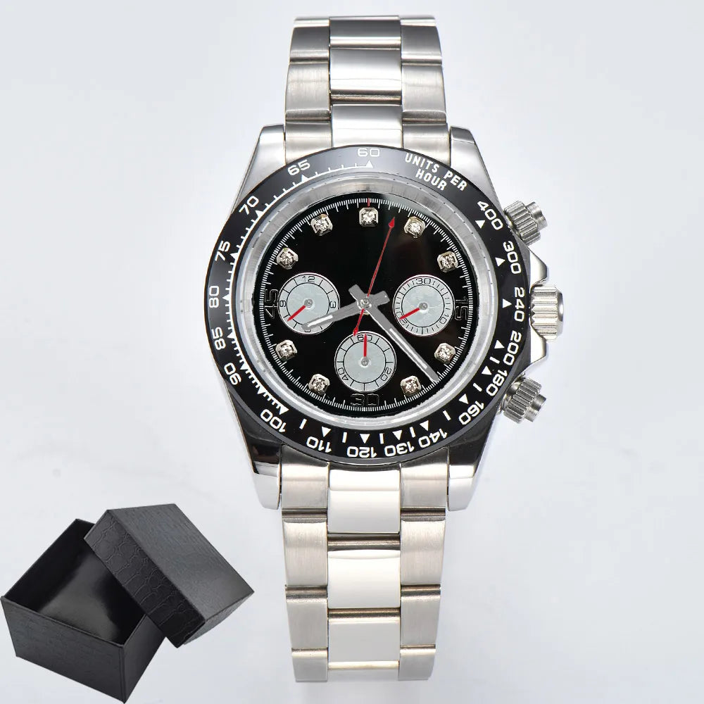 Luxury Sports VK63 Quartz Watch Sapphire Glass 316L stainless steel waterproof for men's custom watches with VK63 watch movement