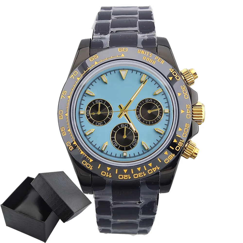 Luxury Sports VK63 Quartz Watch Sapphire Glass 316L stainless steel waterproof for men's custom watches with VK63 watch movement