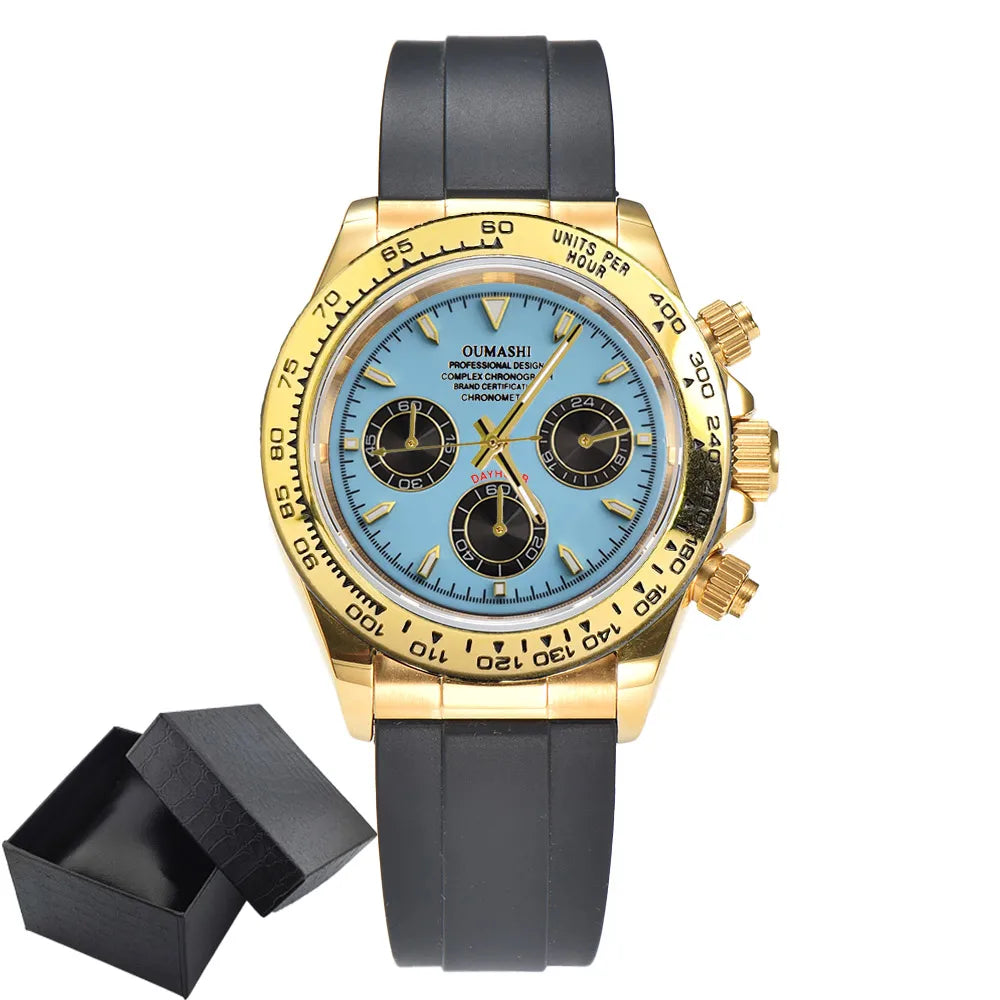 Luxury Sports VK63 Quartz Watch Sapphire Glass 316L stainless steel waterproof for men's custom watches with VK63 watch movement