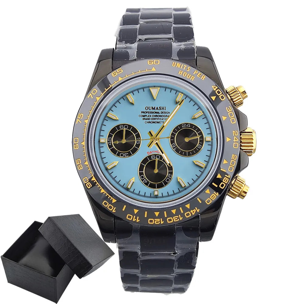 Luxury Sports VK63 Quartz Watch Sapphire Glass 316L stainless steel waterproof for men's custom watches with VK63 watch movement