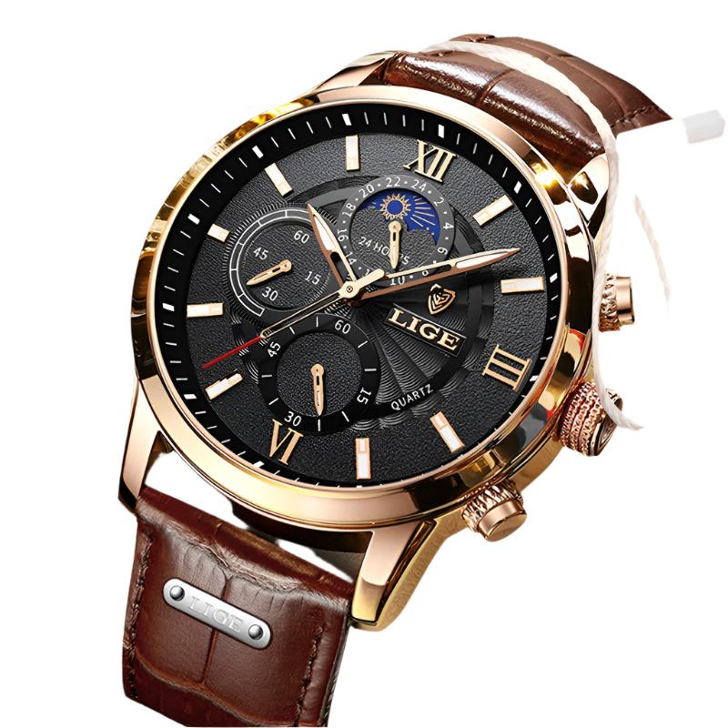 Leather Men Quartz Luxury Watch