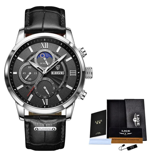 Leather Men Quartz Luxury Watch