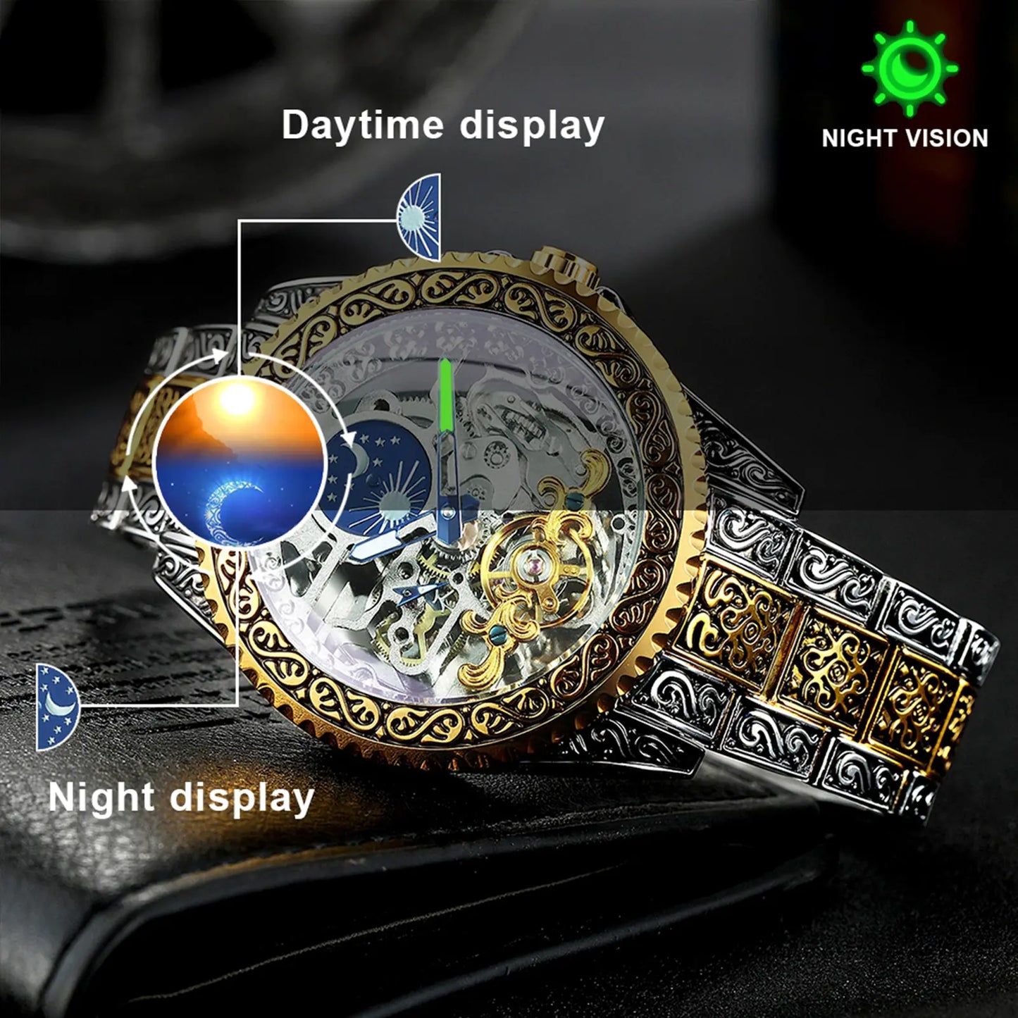 Luxury Moon Phase Mechanical Watch