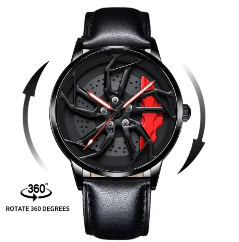 Men 3D Real Wheel Watches